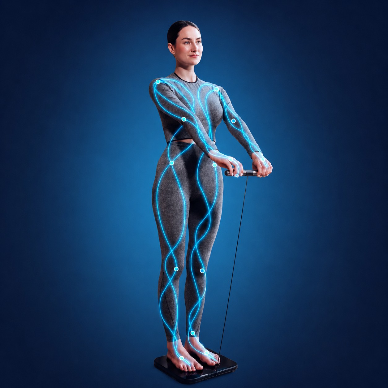 Full body composition scan showing fat, muscle and water distribution